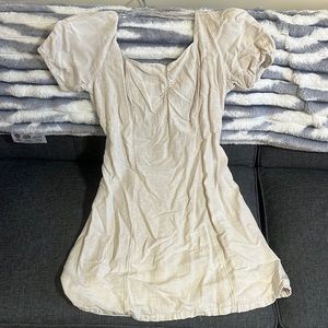 Boutique, beige mini dress, adorable knot back, size M, worn once.